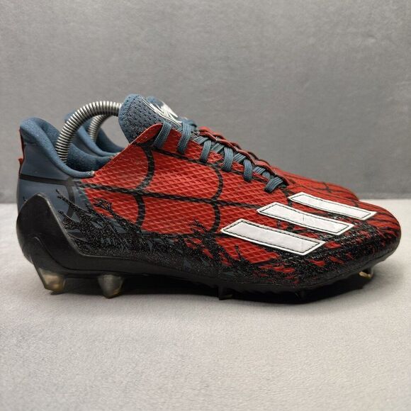 Mens Size‎ 9 adidas x PlayStation Adizero 12.0 SpiderMan Football Cleats Red main image 7